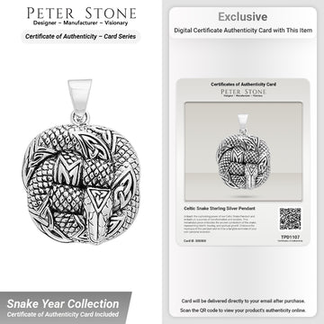 Celtic Snake Sterling Silver Pendant TPD1107